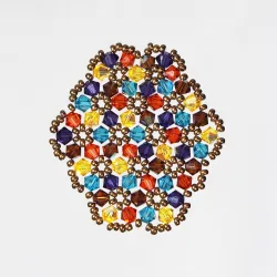  - Brooch Oval Xochitl -  - Laiton bronze